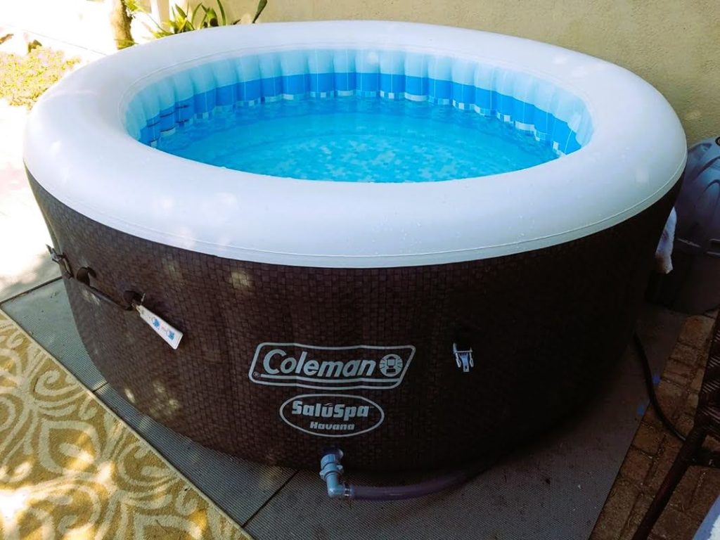 Photo of Gretchen's new Coleman SaluSpa Havana hot tub 