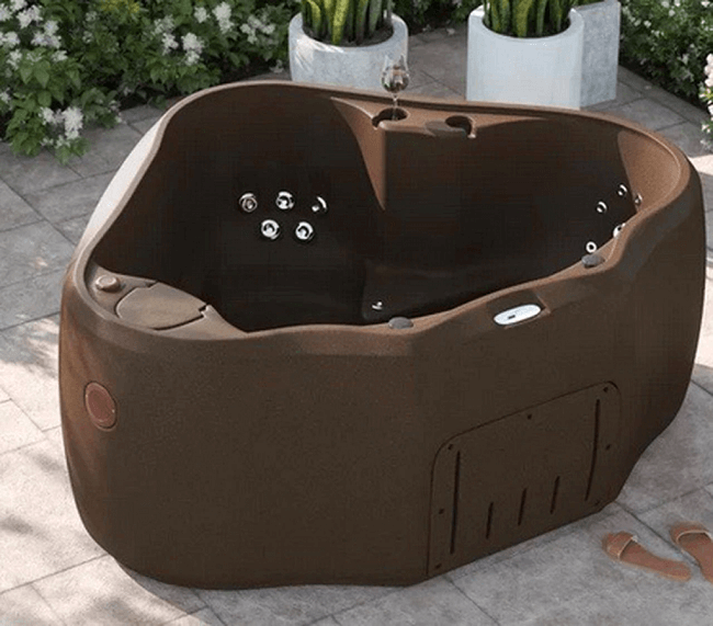 Aquarest Spas 2-Person Small Brown Hot Tub For 2 People