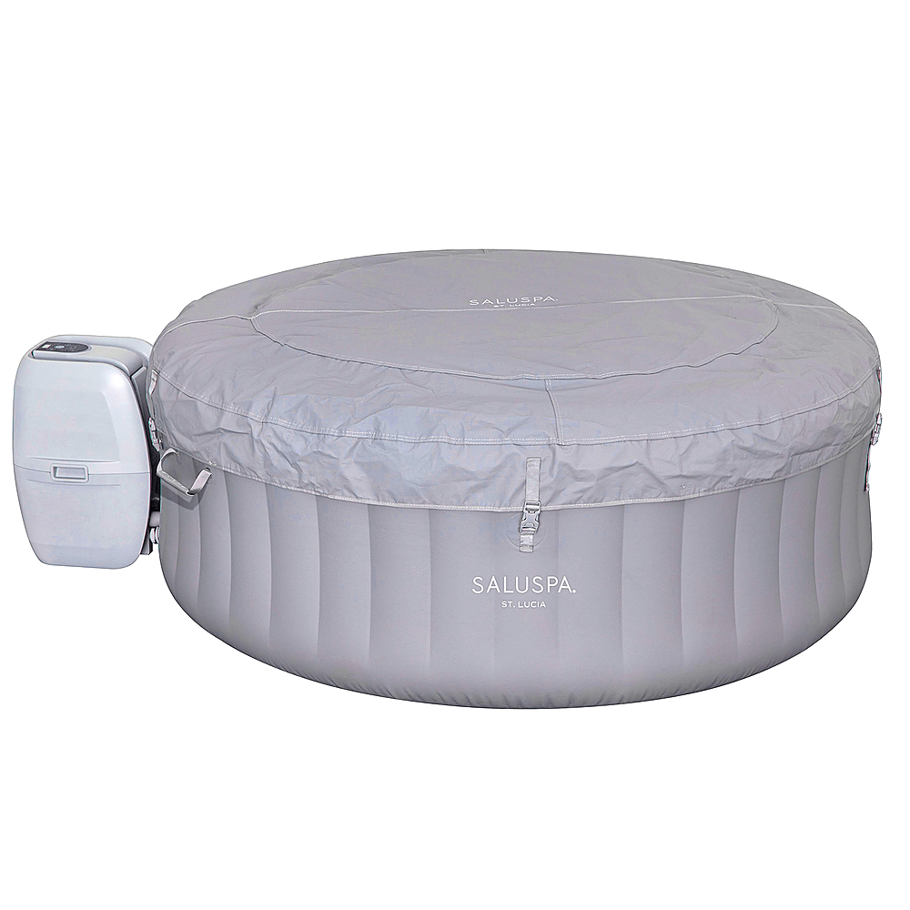SaluSpa St.Lucia AirJet Small Gray Inflatable Hot Tub With Cover
