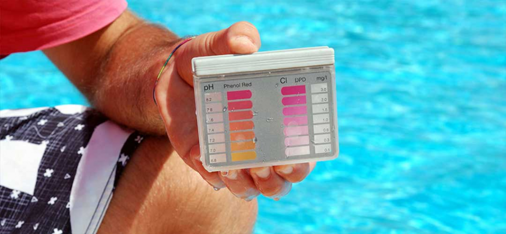 How much acid is advised to add for the pool’s pH and its volume table
