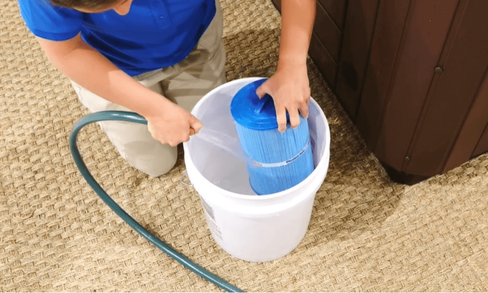 how to clean hot tub filters